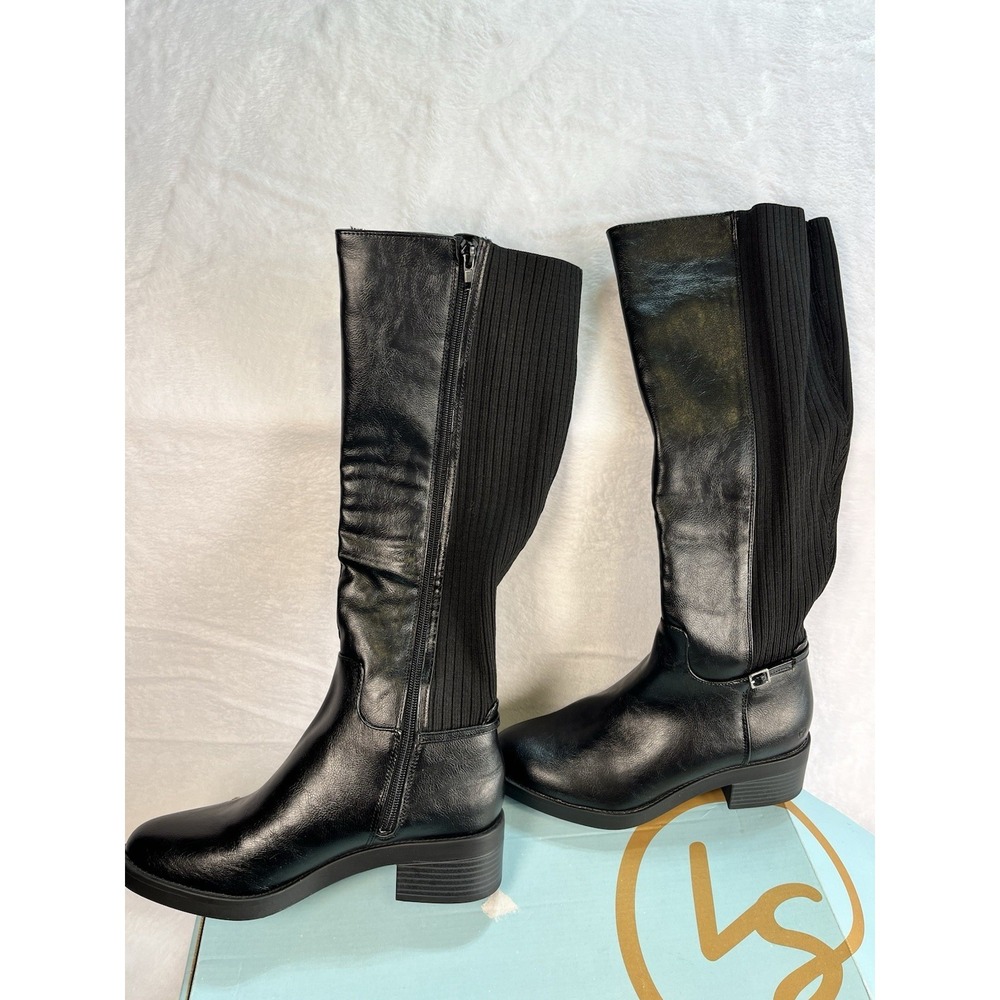 LifeStride Women's Bristol Tall Riding Boots - Black- US 7M - Picture 3 of 15